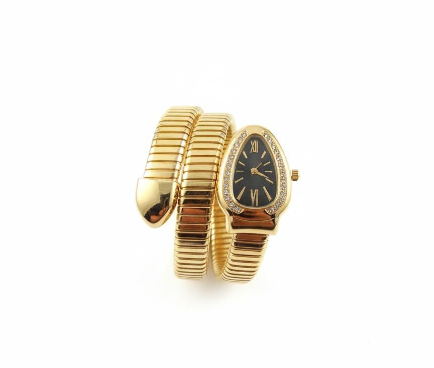 JASUNIQ EMBELLISHED FOLDOVER STRAPS ANALOGUE WATCH LE SERPENT WATCH BRACELET Analog Watch - For Girls