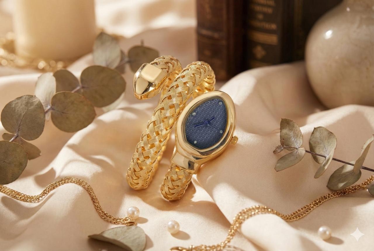 JASUNIQ TEXTURED SNAKE WATCH COIL SNAKE WATCH Analog Watch - For Women