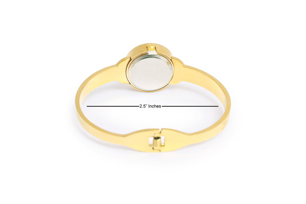 JASUNIQ gold-tone bangle bracelet watch WATCH Analog Watch - For Women