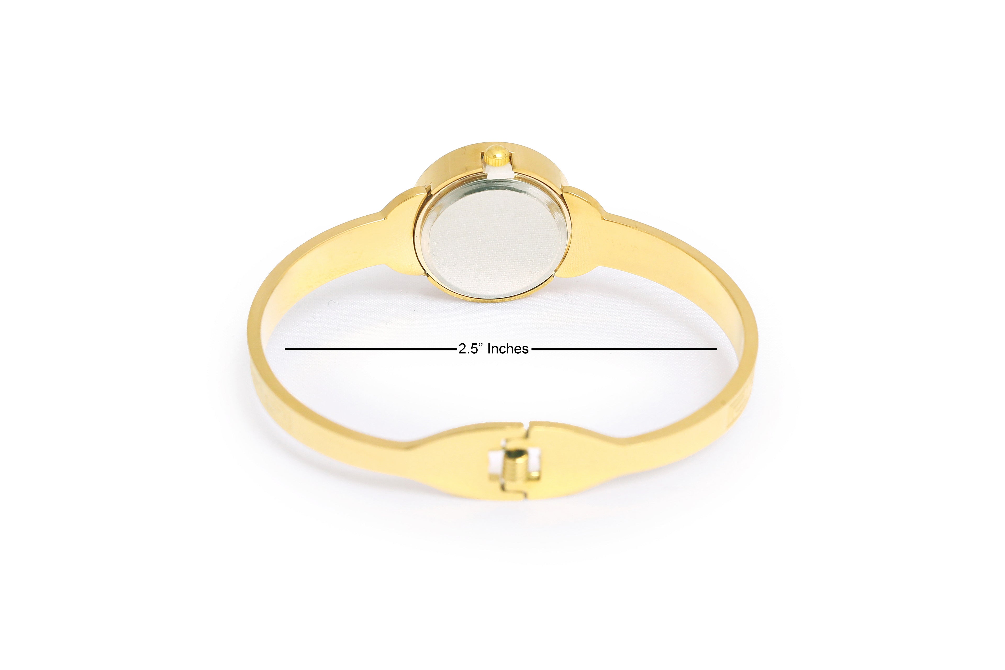 JASUNIQ gold-tone bangle bracelet watch WATCH Analog Watch - For Women