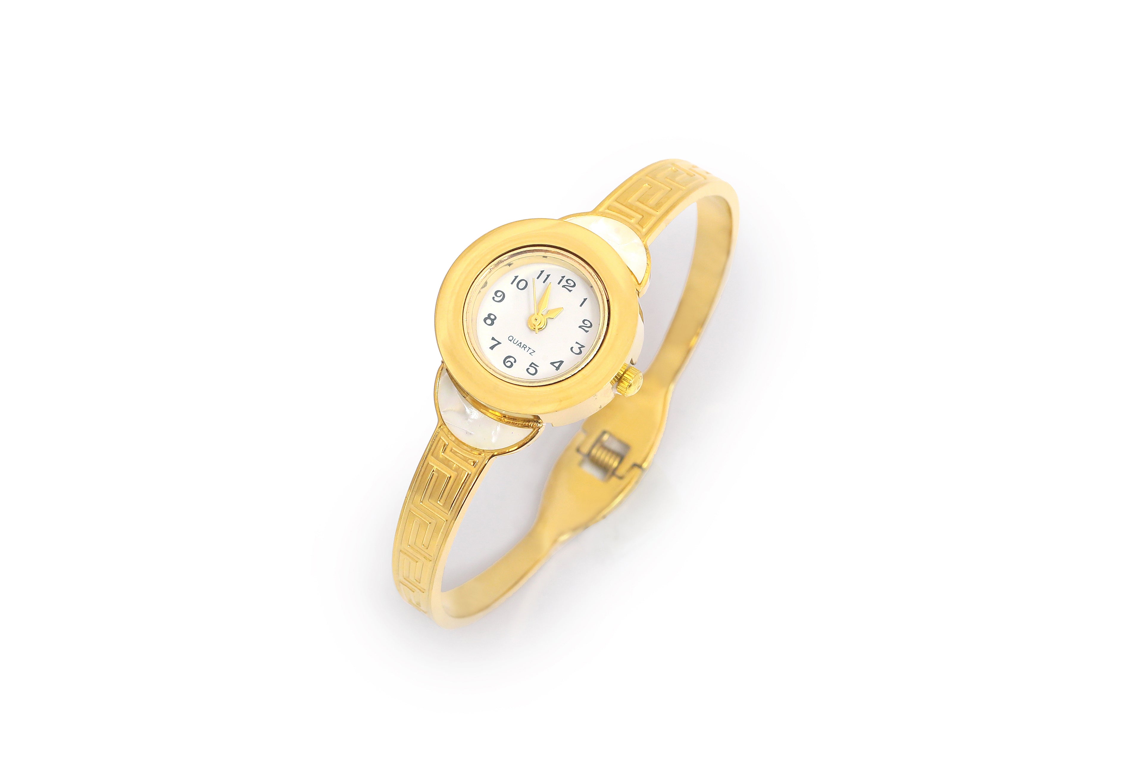 JASUNIQ gold-tone bangle bracelet watch WATCH Analog Watch - For Women