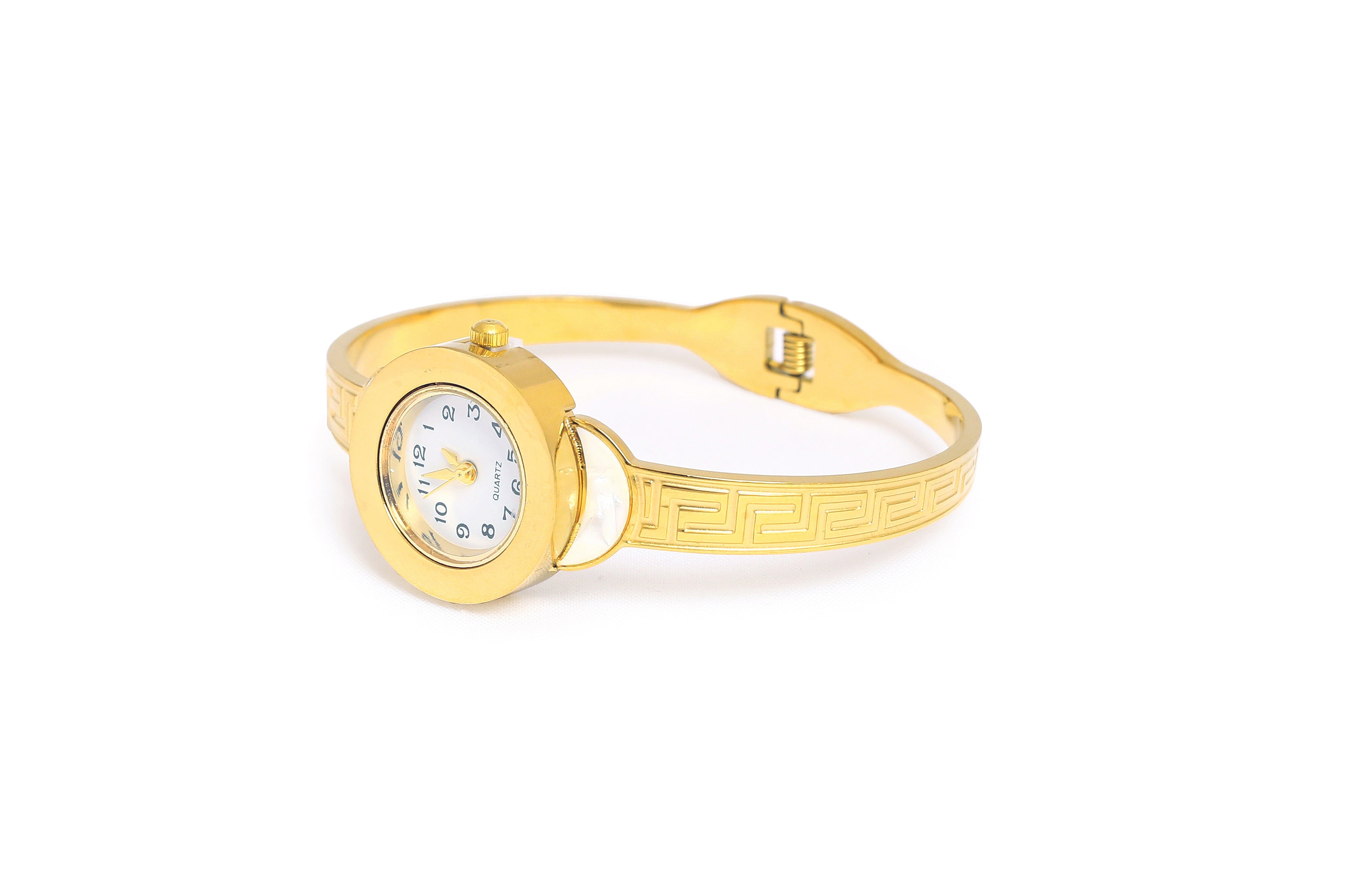 JASUNIQ gold-tone bangle bracelet watch WATCH Analog Watch - For Women