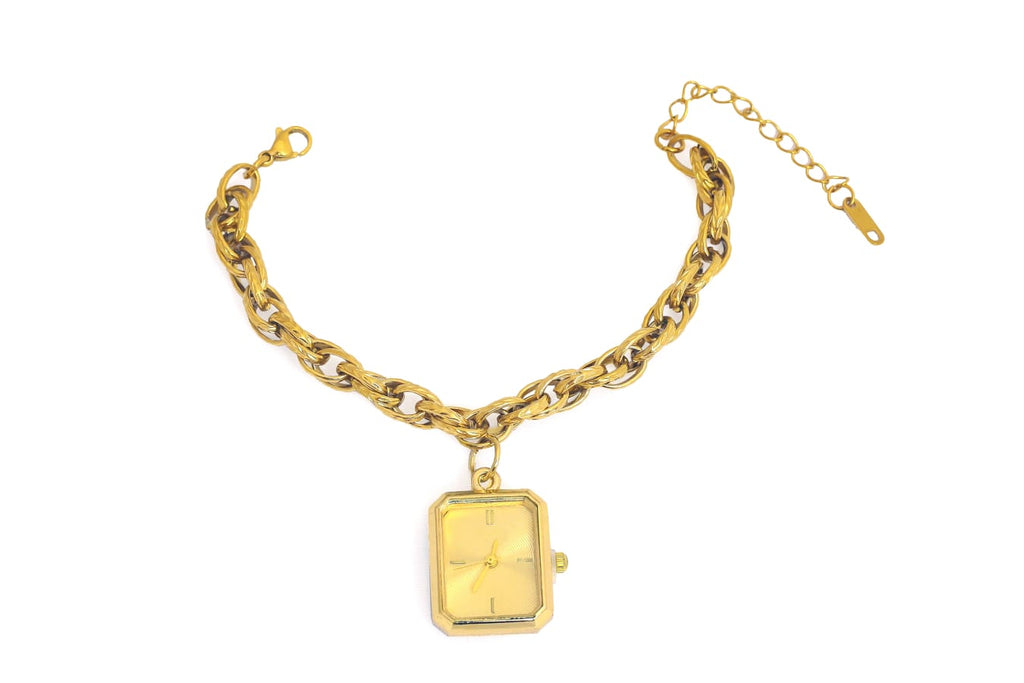 JASUNIQ GOLD PLATED CHAIN WATCH BRACLET WATCH Analog Watch - For Women