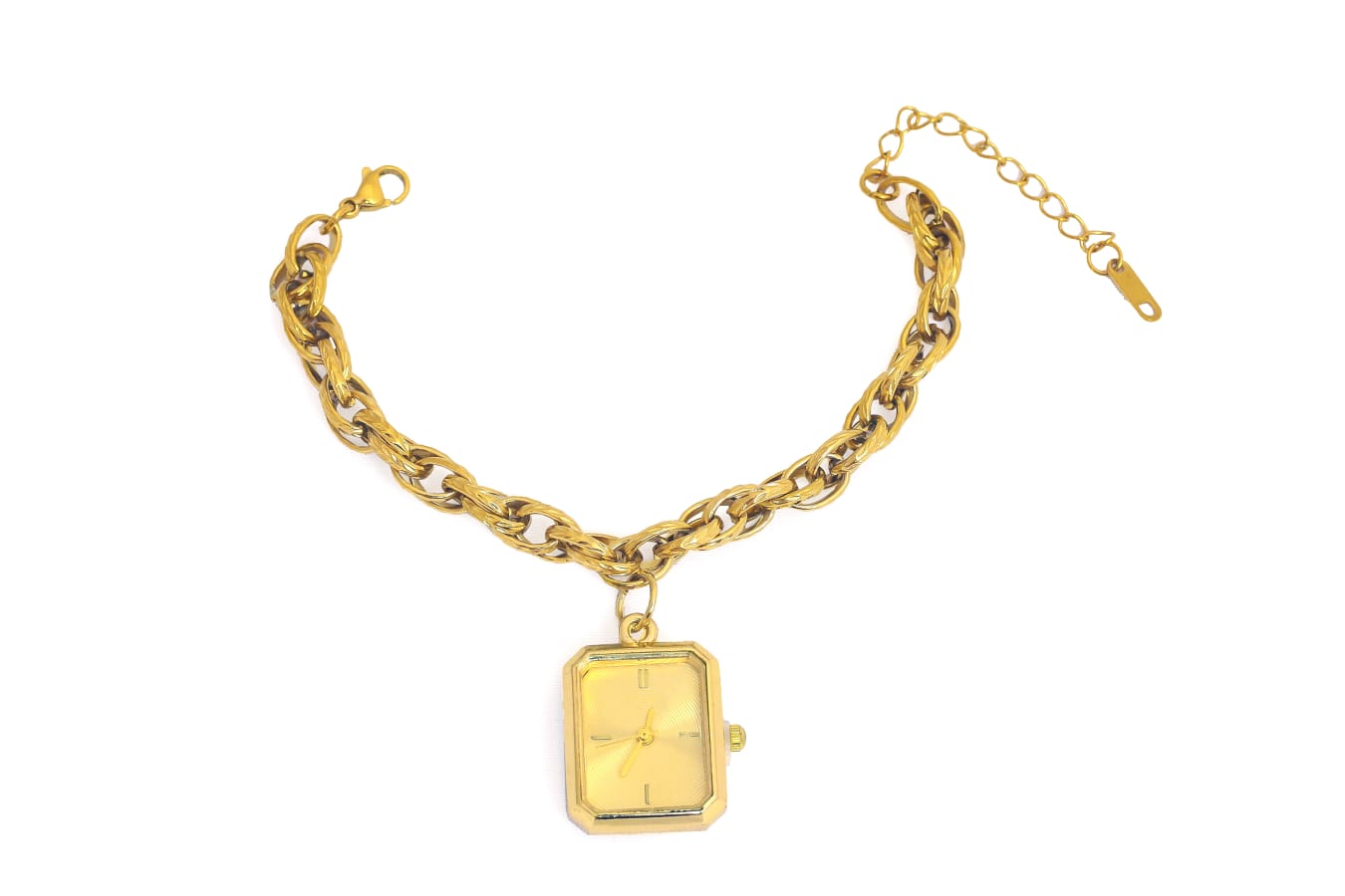 JASUNIQ GOLD PLATED CHAIN WATCH BRACLET WATCH Analog Watch - For Women