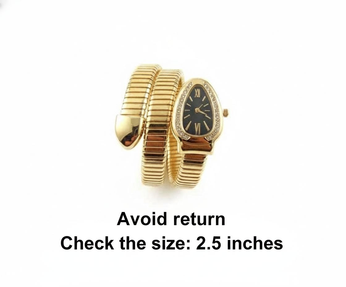 JASUNIQ EMBELLISHED FOLDOVER STRAPS ANALOGUE WATCH LE SERPENT WATCH BRACELET Analog Watch - For Girls