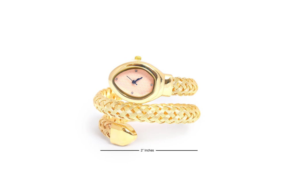 JASUNIQ TEXTURED SNAKE WATCH COIL SNAKE WATCH Analog Watch - For Women
